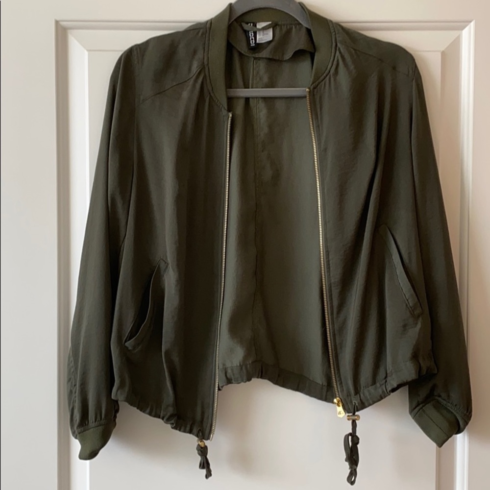 H&M Divided alight Olive Green Bomber Jacket